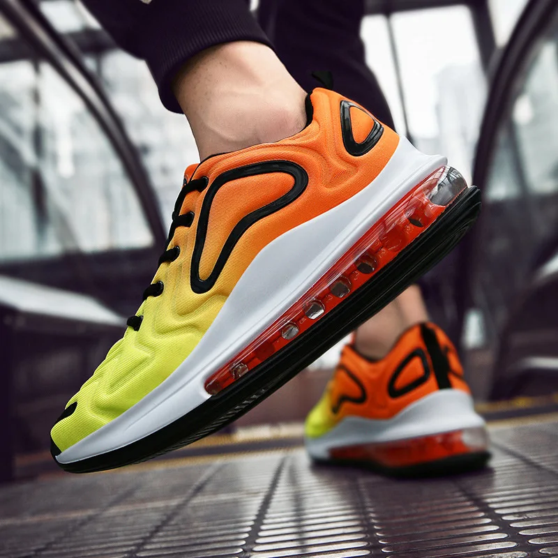 

New Stylish Men Sneakers Air Cushion Running Shoes For Men Breathable Sport Shoes Comfortable Black Zapatillas Hombre Deportiva
