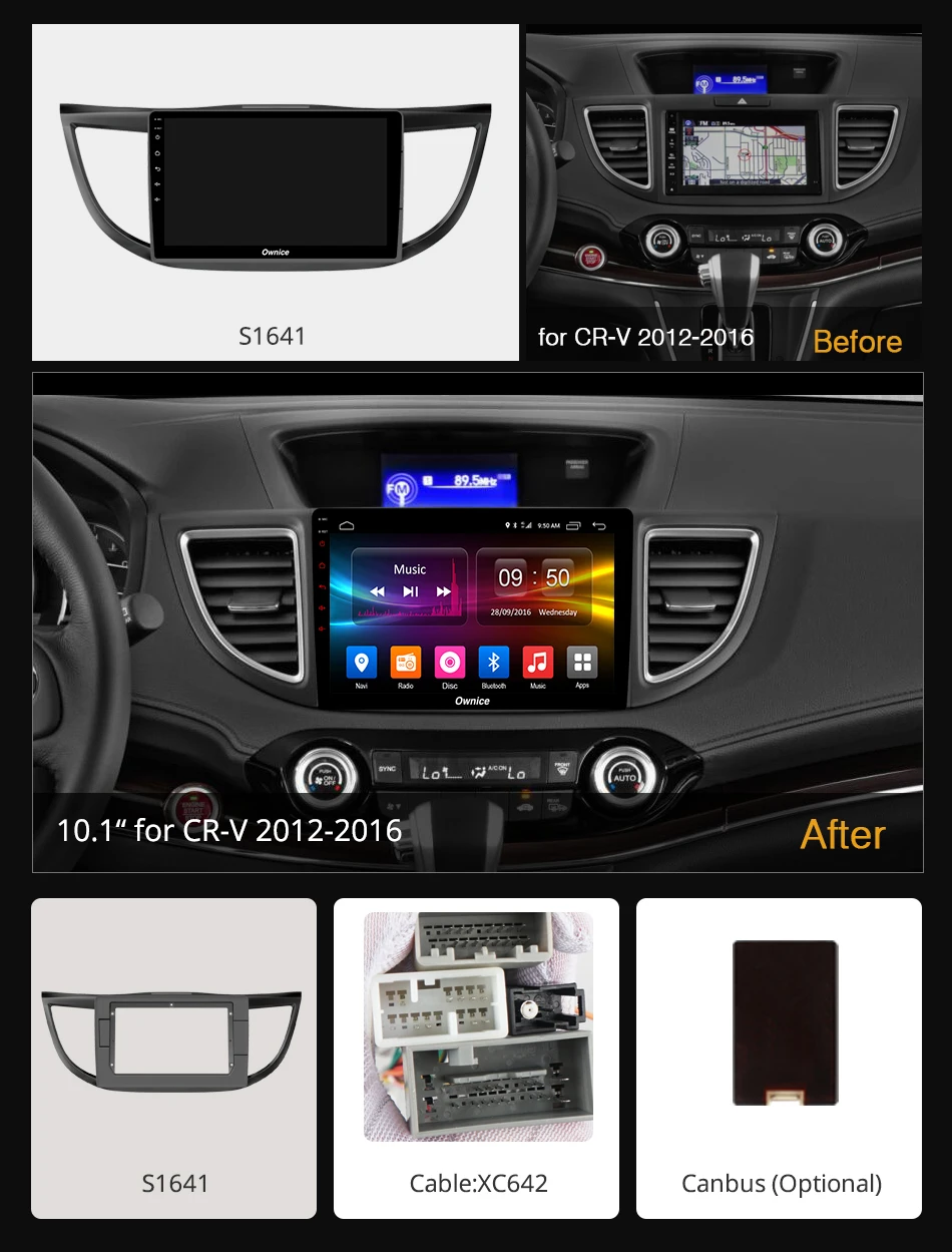 Ownice 4-ядерный Android 9 0 4G 360 панорамная Автомобильная радиосистема K3 K5 K6 для Honda CRV 4 2012