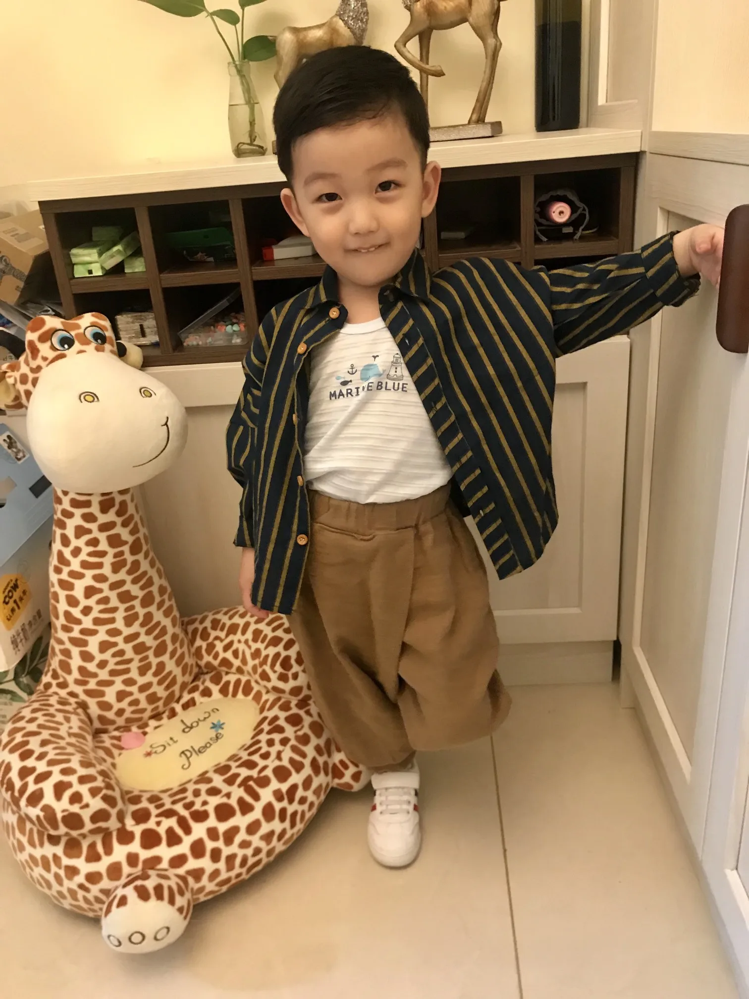 

Boy's handsome striped shirt