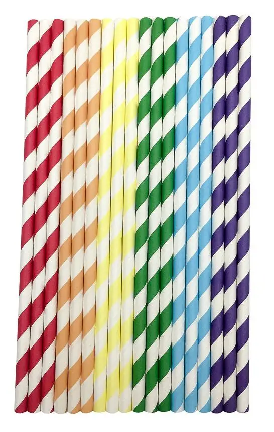 Drinking cups 2020 200PCS Drink Paper Straws Supplies Theme Rainbow home decoration accessories | Дом и сад