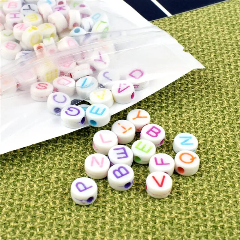 100 шт./лот прозрачный наполнитель для слайма красочные буквы квадратные