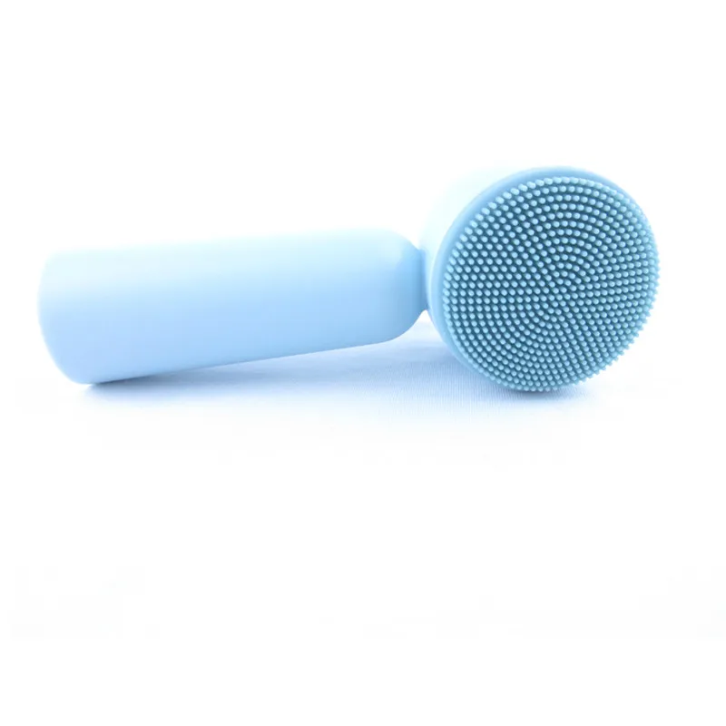 

Portable Double Side Silicone Facial Cleanser Brush Soft Hair Face Massage Washing Brush Blackhead Remover Skin Care Tool 20#42