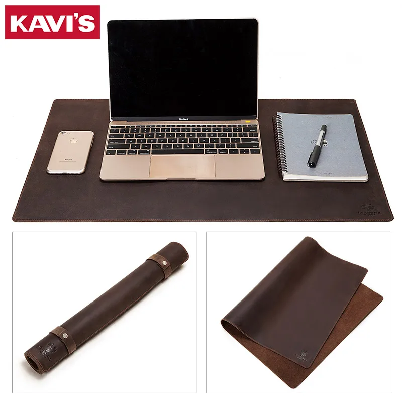 Настольный коврик KAVIS из 2020 воловьей кожи, портативный офисный коврик для мыши, геймерская клавиатура, настольное покрытие для ноутбука