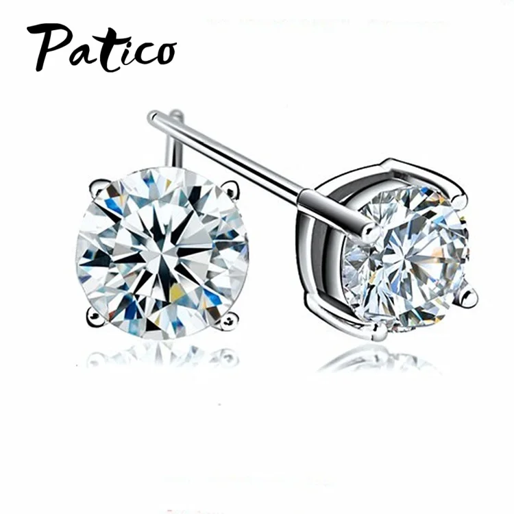 Корейский тренд 925 стерлинговый Серебряный пирсинг Стад Серьги для женские