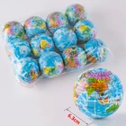 Полиуретановый антистрессовый мяч, 6,3 см, 7,6 см, глобус, 12 мячей, мягкие игрушки для детей
