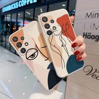 aesthetic phone case for samsung a52 case for samsung a51 a32 a50 a12 a32 a21s a31 a42 a72 a30s a71 a02 a10s s21 ultra tpu cover