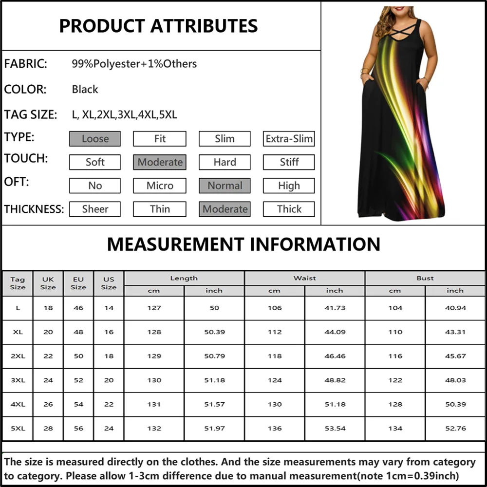 

L-5XL Plus Size Floral Print Women Maxi Dress Sexy String V Neck Dress Loose Ladies Long Dress Beach Female Pocket Vestidos D30