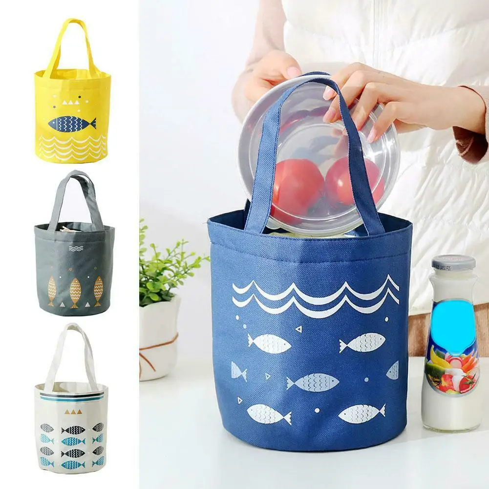 Милый Повседневный пищевой контейнер с принтом Портативная сумка из алюминиевой