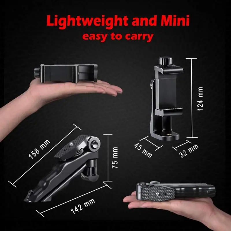 

1PC HDE-H3 Smartphone Holder Multi-Use tripod Mini Smartphone Tripod Grip 360-degree Rotation Plastic Multi-Use Tripod For Phone