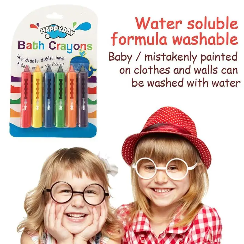 6pcs/set Bathroom Crayons Washed Color Easy To Erase Painting Supplies Graffiti For Kids Creative Pe R0J5 | Канцтовары для офиса и