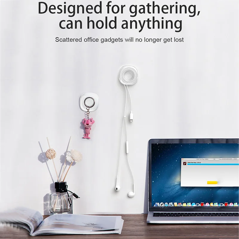 Настенный USB органайзер для кабелей на присоске|Все уборки| |