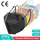 10-100 шт. FFP2 маска Black KN95 Mascarilla Fpp2 Homologada 5-слойная респираторная маска для взрослых FPP2 CE ffp2mask FFP3 Сертифицированная