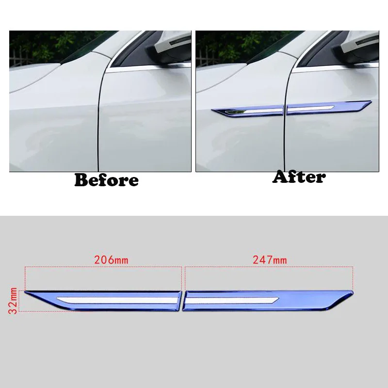 ABS Chrome 2pcs Leaf plate side mark decoration cover sticker accessories 3D Stickers For BMW 640i 640d 2018 2019 accessrioes | Аксессуары