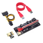 Переходная плата VER009S Plus PCI-E 009S Plus PCIE X1-X16 4Pin 6Pin Power 60 см USB 3,0 кабель для видеокарты GPU Miner Mining