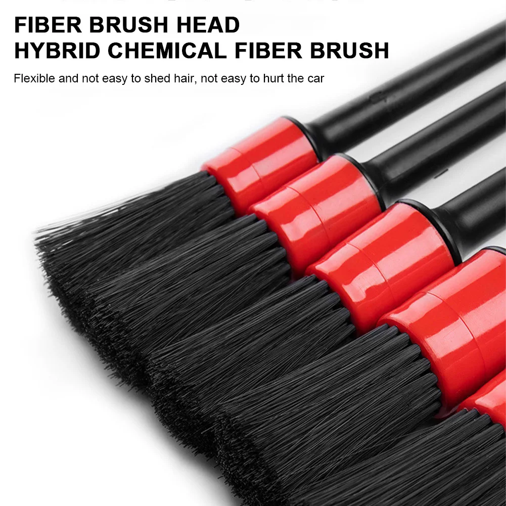 Набор для чистки автомобиля - 5 щеток для уборки салона, приборной панели, вентиляционных отверстий.