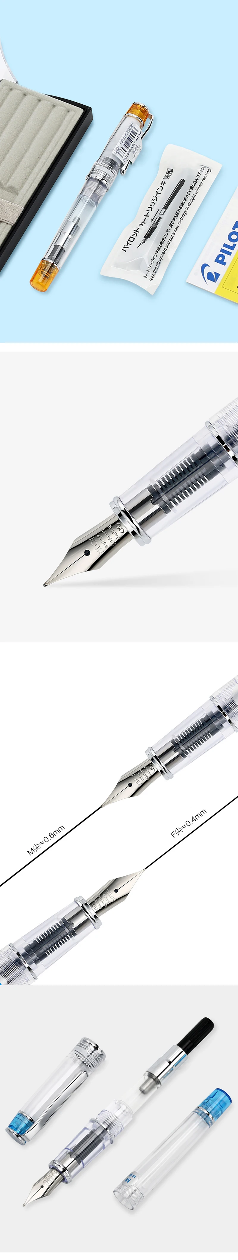 Pilot FPRN-350R авторучка Prera с чернильным конвертером прозрачный корпус F/M наконечник идеальный подарок каллиграфия Пишущие принадлежности