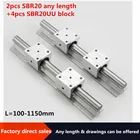 Линейная направляющая SBR 2 шт. SBR20 20 мм линейная направляющая Любая длина направляющая рейка + 4 шт. SBR20UU скользящий блок для деталей ЧПУ
