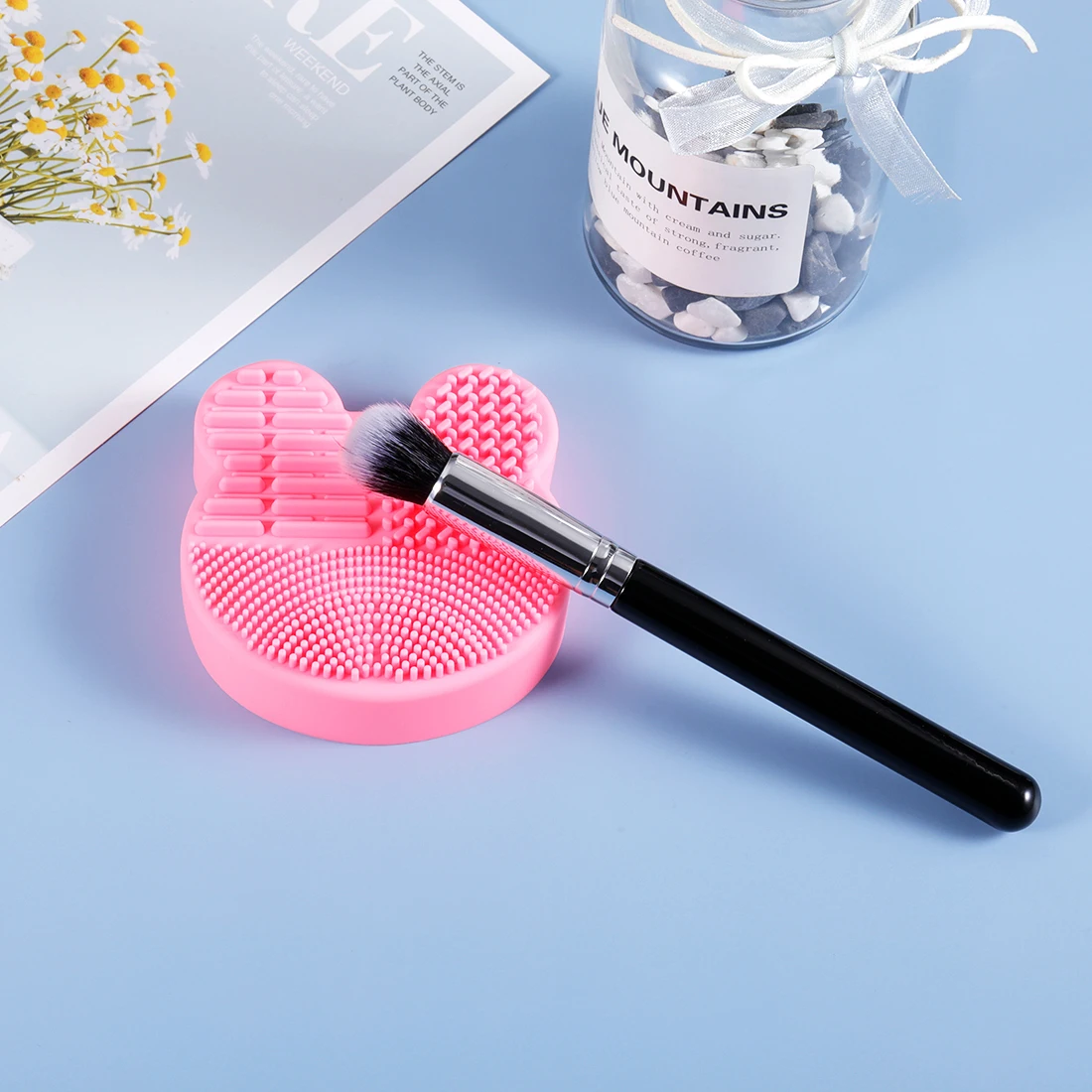 1 шт. щетка для макияжа кошек коврик очистки коробка мойки чистки косметические