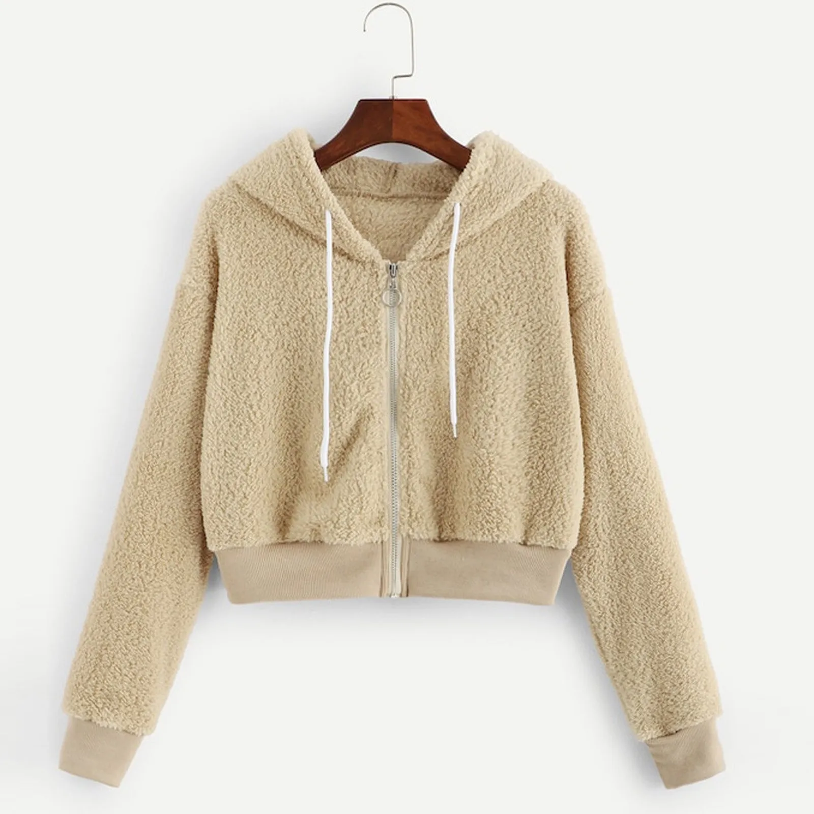 Женские зимние топы 202020 модные однотонные толстовки с длинным рукавом и кулиской