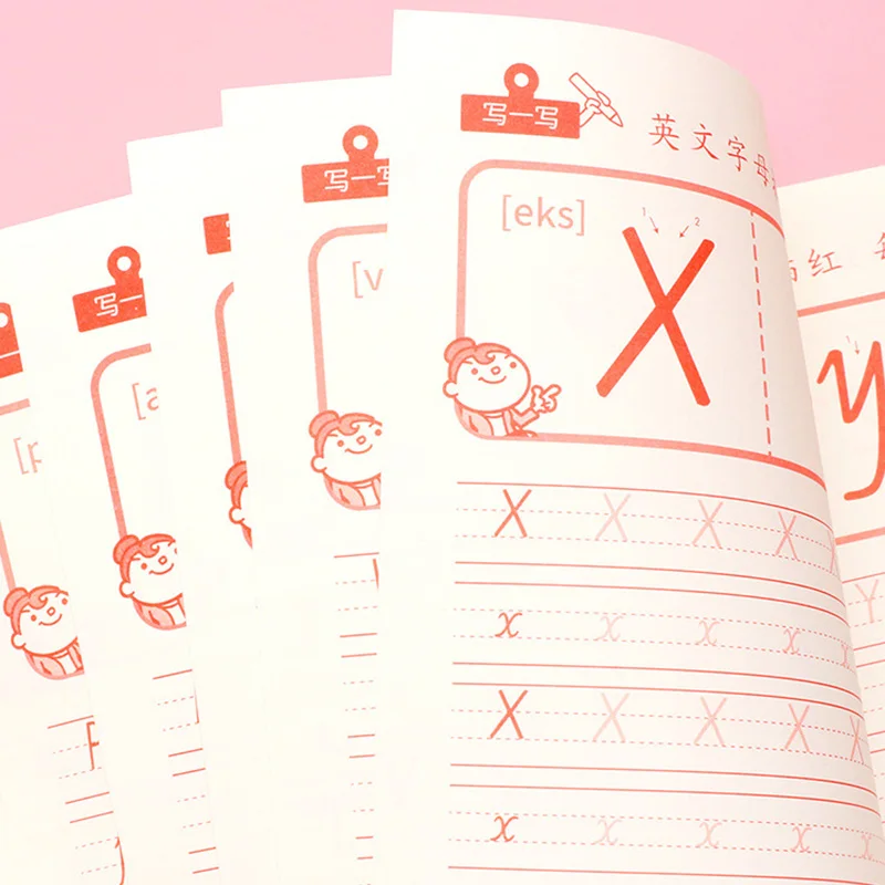 3 шт./набор Детская тетрадь на английском языке|Прописи| |
