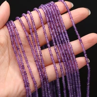 234mm natural stone amethysts bead small loose crystal beads for jewelry making handmade women necklace bracelet gifts