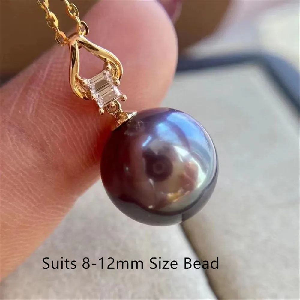 

Circle Pendant Hat Holder S925 Sterling Silver Pearl Pendant Settings Women DIY Handmade Jewelry Findings