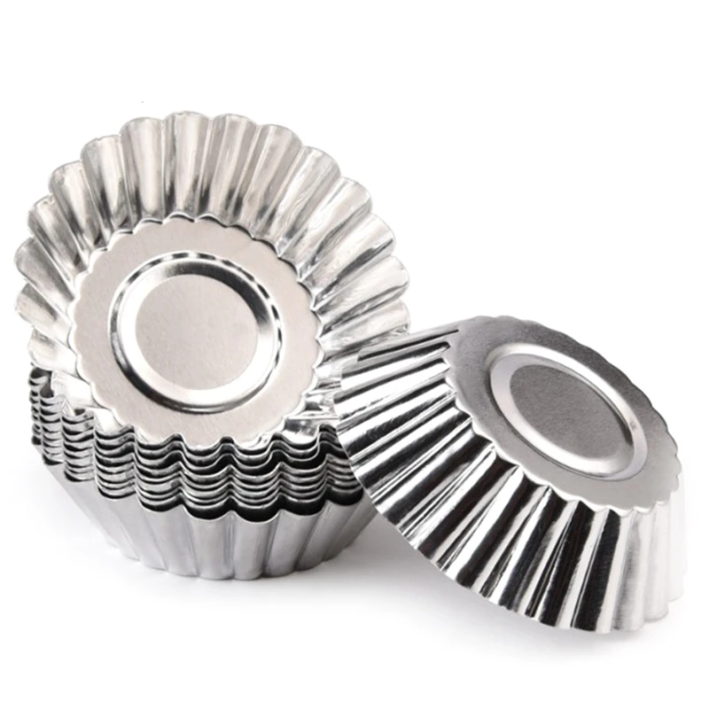 100 шт./лот бумажные стаканчики для кексов форма яиц алюминиевая печенья торта