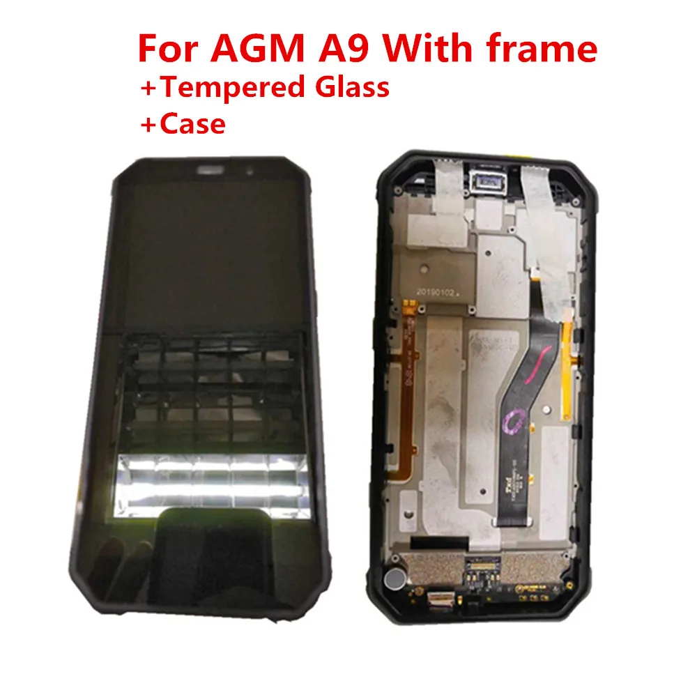 Силиконовый чехол из ТПУ + закаленное стекло для AGM A9 5 99 '' ЖК дисплей цифровой