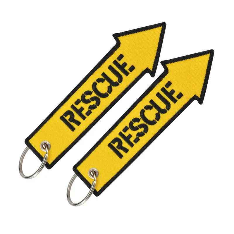 Багажная этикетка желтая сумка в форме стрелы вышивка брелок для ключей