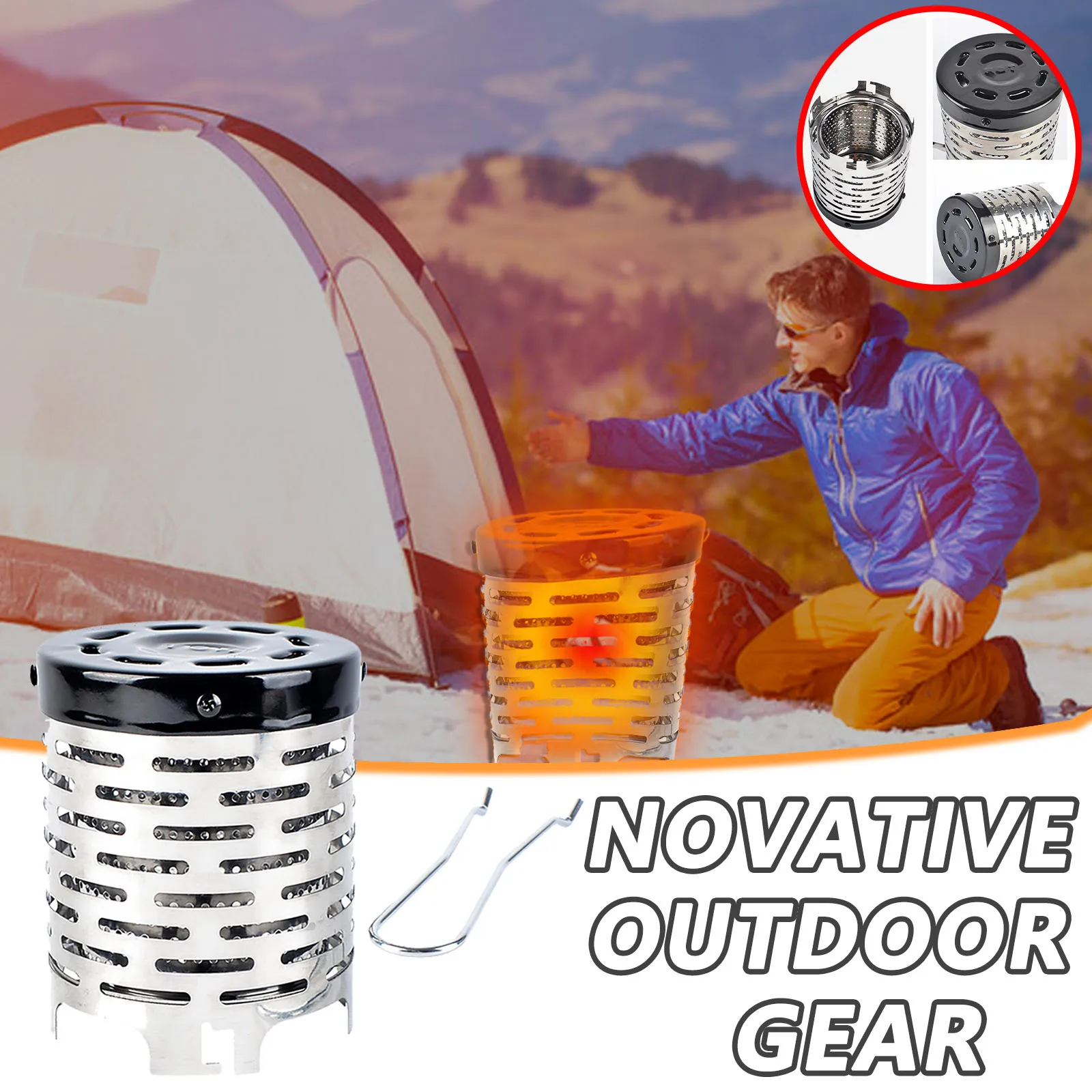 Ветрозащитная наружная плита с дальним инфракрасным обогревом портативная