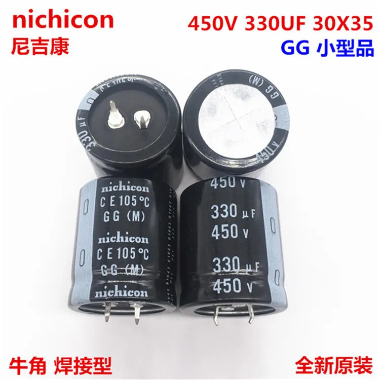2 шт./10 шт. конденсатор Nichicon GG 30x35 мм 330 мкФ Ф 450 в | Электронные компоненты и