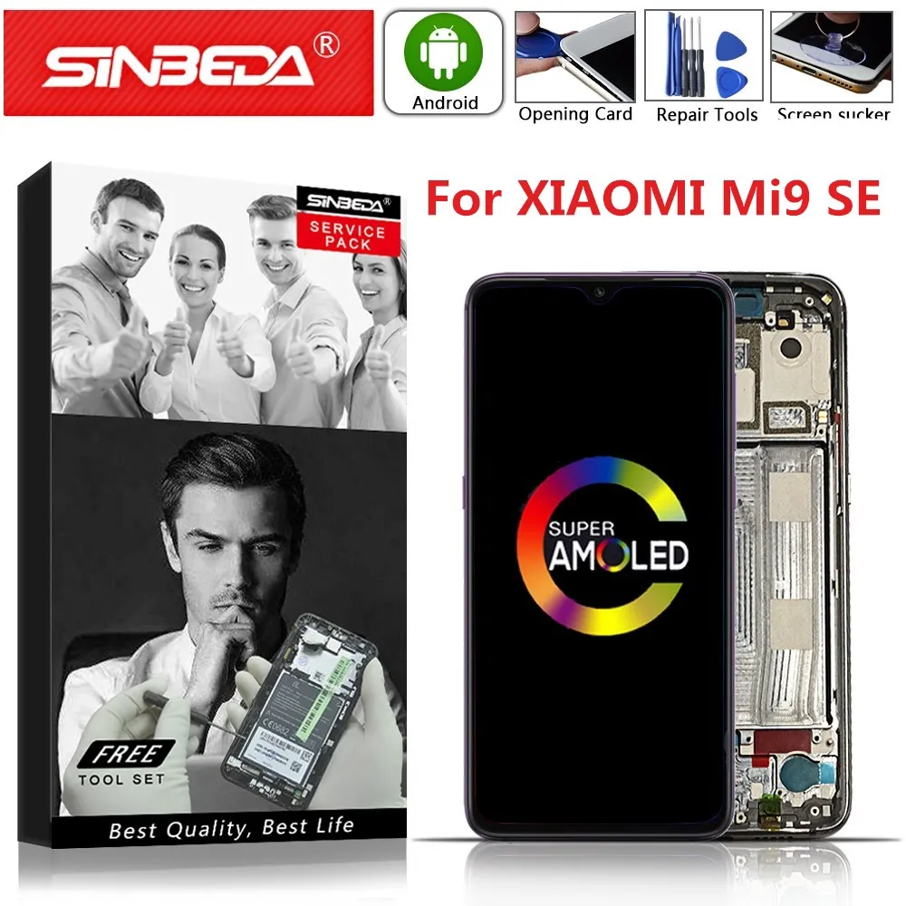 Оригинальный ЖК дисплей 5 97 дюйма для XIAOMI Mi 9 SE сенсорный экран с рамкой дигитайзер