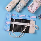 Милый чехол для карандашей DIY с 364872 отверстиями, чехол для карандашей с большим единорогом и фламинго для мальчиков, чехол для ранца, набор канцелярских принадлежностей, коробка