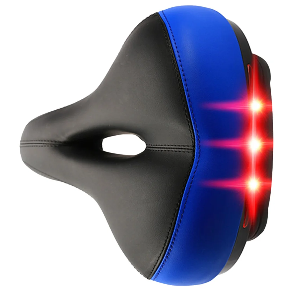 

Hollow Absorption Saddle Thickened Broaden Cushion Comfortable Seat with Taillight without Battery (Black)