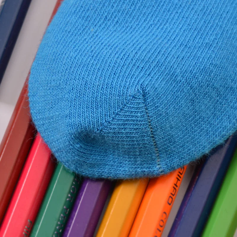 Стильные Детские носки на весну и лето однотонные Дышащие для маленьких