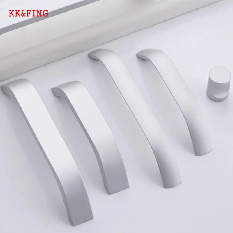 KK & FING 1 шт. современные дверные ручки из оксида алюминия простой выдвижной ящик