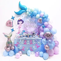 mermaid party supplies mermaid tail balloon garland set mermaid arch kit for mermaid birthday supplies