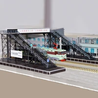 ho 187 scale railway overpass model train building pedestrian bridge at railway station