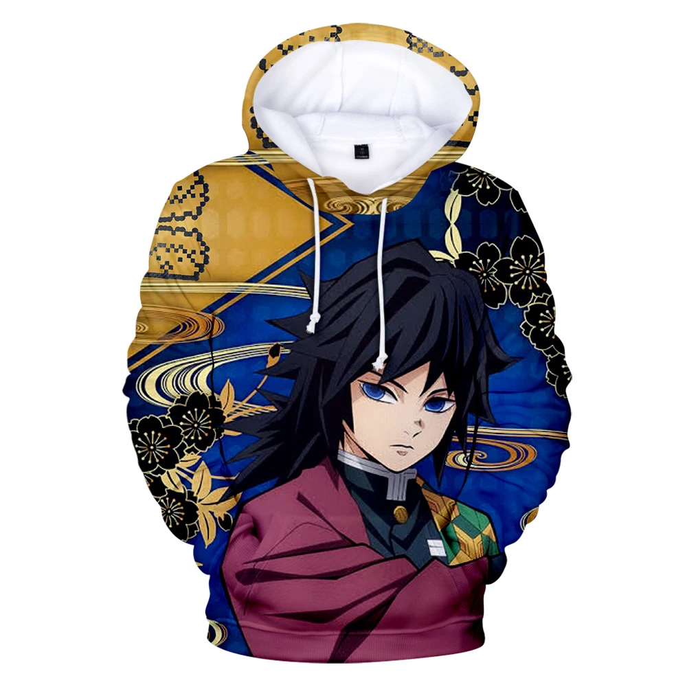 

3D Harajuku Demon Slayer Anime Pattern Hoodie Boys Girls Comfortable Pullover Autumn Street Fashion Sportswear Casual Sweatshirt