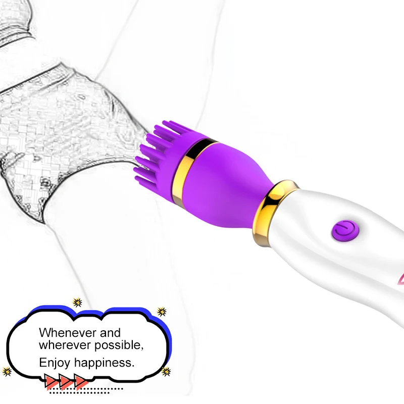 Вибратор для лизания языка AV Stick 12 Скоростей вращение на 360 градусов Стимулятор
