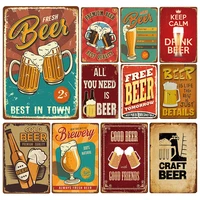 craft beer vintage posters metal plates tin sign retro wall stickers decor for bar pub club man cave garage 20x30cm