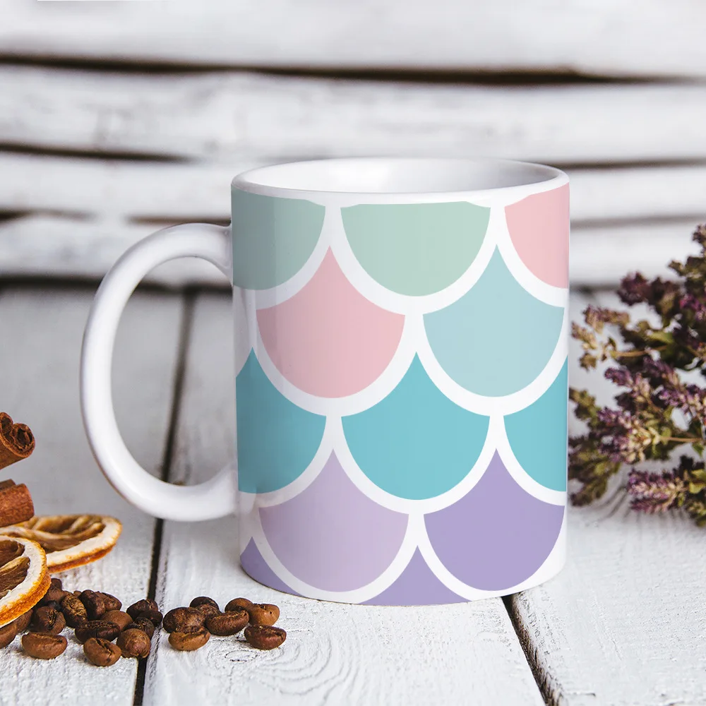 48 шт. в виде рыбьей чешуи наклейки на стену с геометрическим принтом украшения