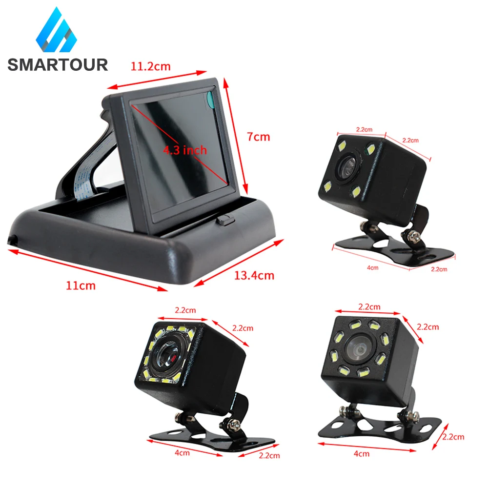 Smartour Автомобильная камера заднего вида для парковки HD цветная камера заднего вида автомобильный монитор для парковки 140 градусов Водонепроницаемая Автомобильная камера заднего вида
