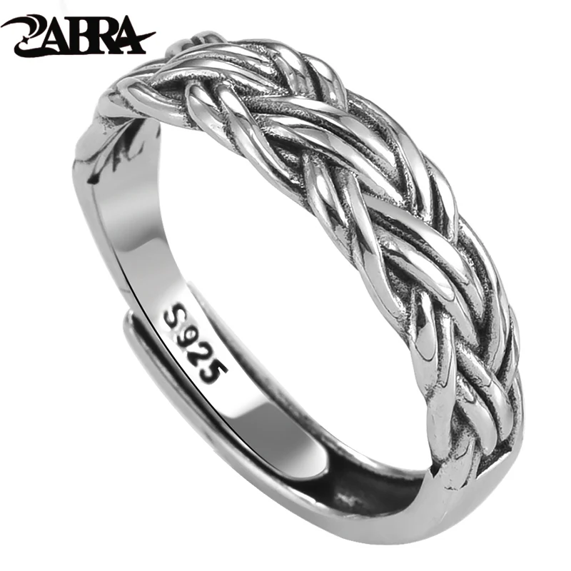 

Кольцо мужское/женское из серебра 925 пробы, с плетением, размер от 7 до 11