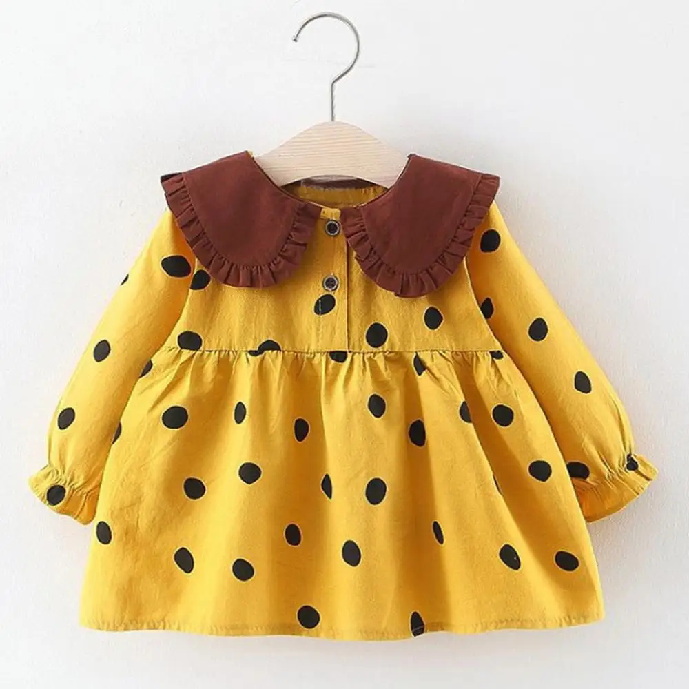 2020 Одежда для маленьких девочек платья платье принцессы в горошек новорожденных