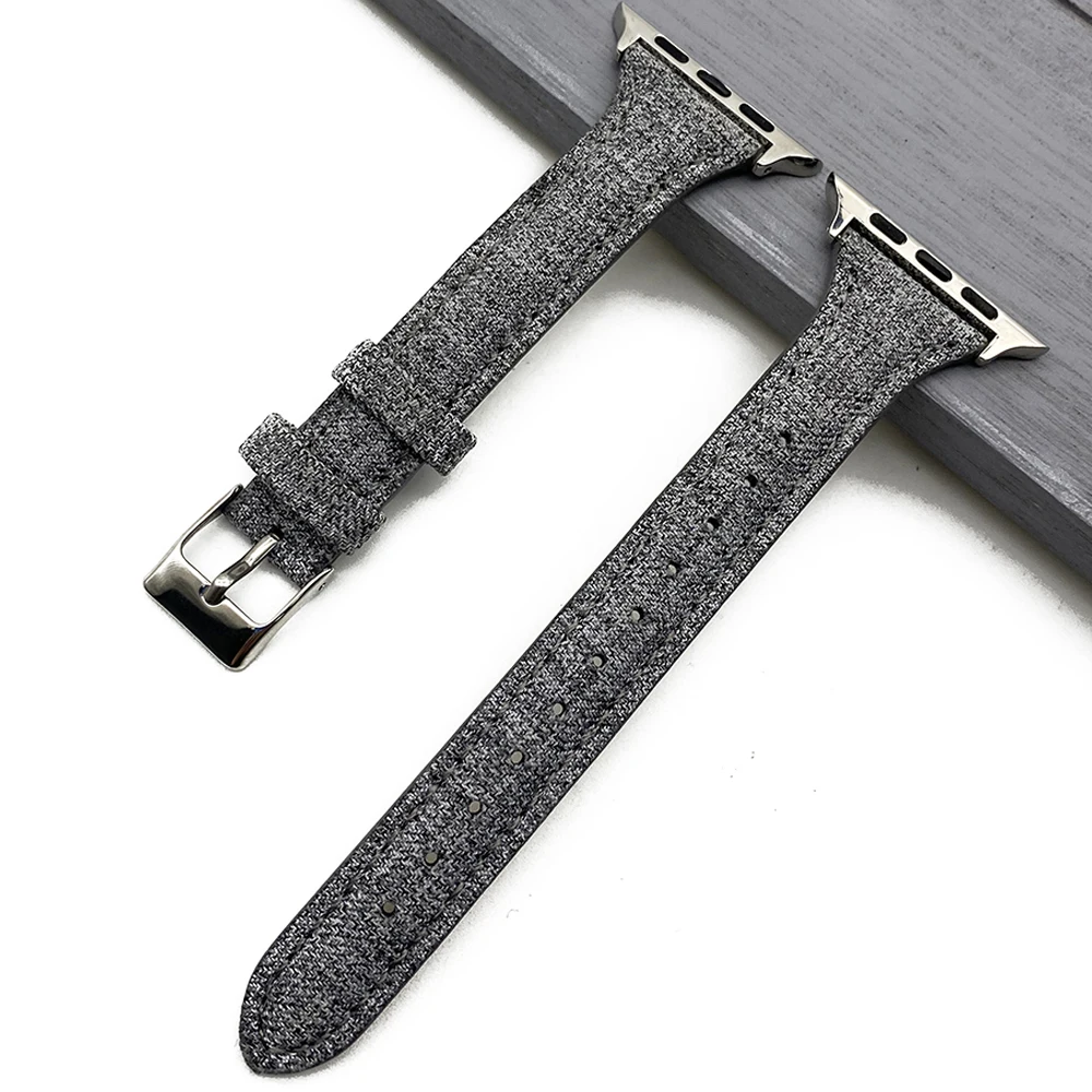 Розовый кожаный ремешок для Apple Watch 6 iWatch Series SE 5 4 3 2 1 ремешки часов 44 мм женщин