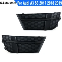 for audi a3 s3 2017 2018 2019 1 pair car modified accessory fog light cover lamp frame grille black fits car accessories