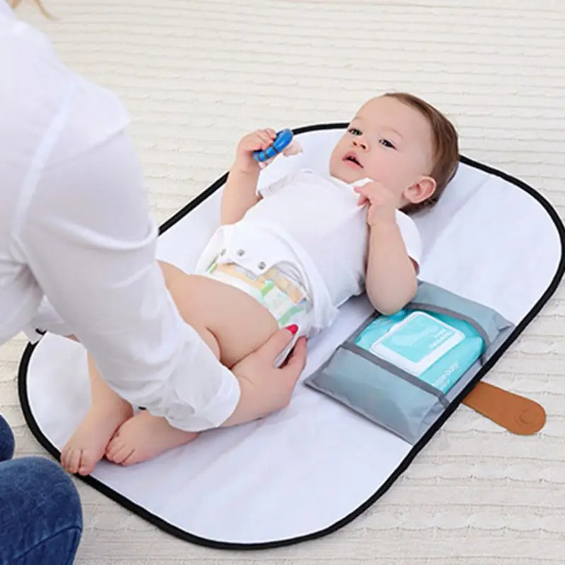 

Travel Waterproof Diaper Changing Mat Portable Newborn Baby Nappy Changing Pad Station H05C