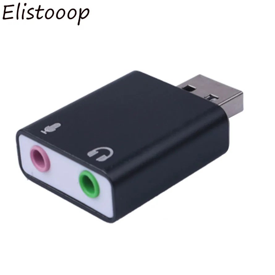 Внешняя звуковая карта 7 1 Звуковая USB с к разъему 3 5 мм конвертер для ноутбука