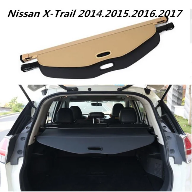 

Car Rear Trunk Security Shield Cargo Cover For Nissan X-Trail 2014.2015.2016.2017 2018 Black Beige